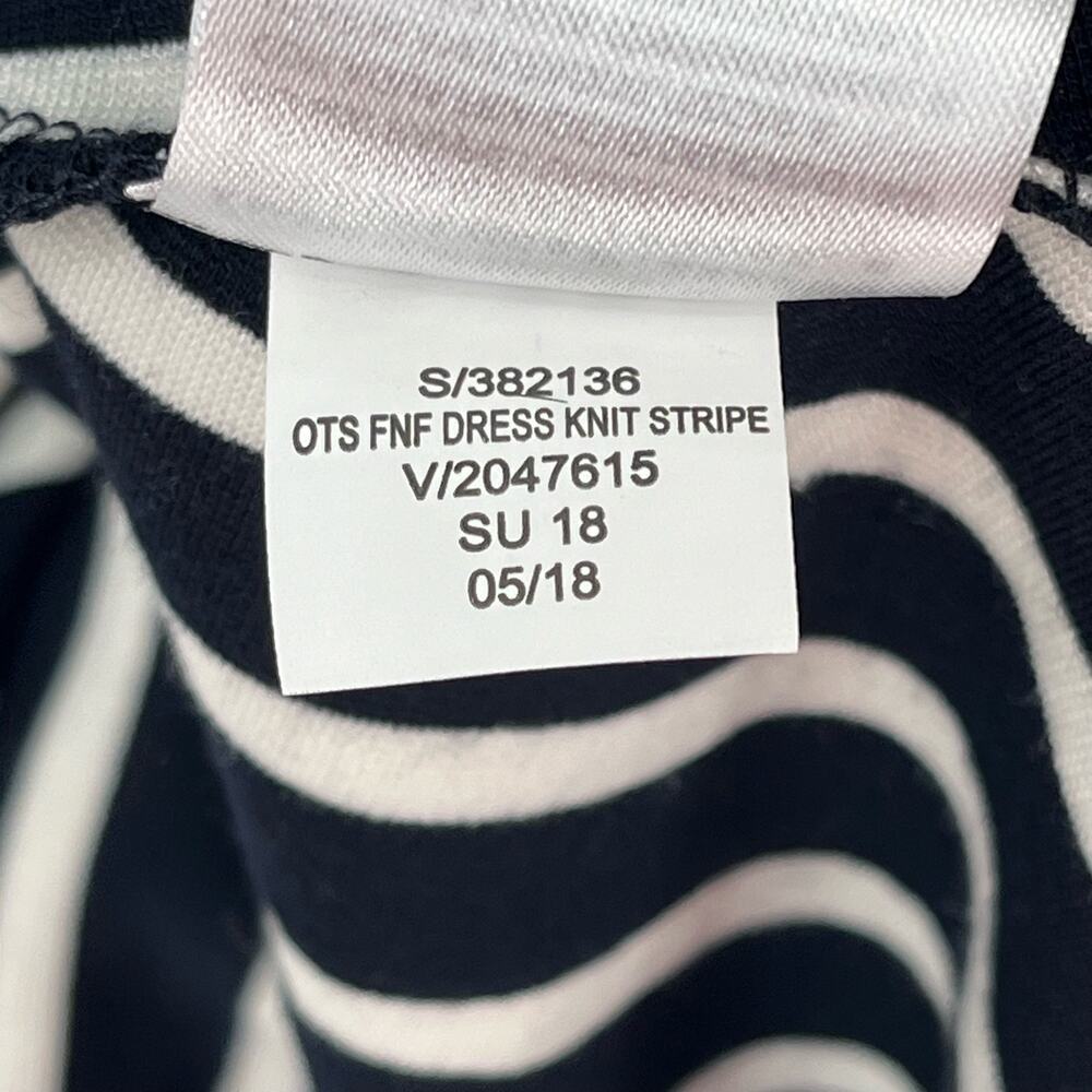 Banana Republic Ponte Off Shoulder Fit Flare Midi Dress Stripe Black White 0 - Picture 7 of 13